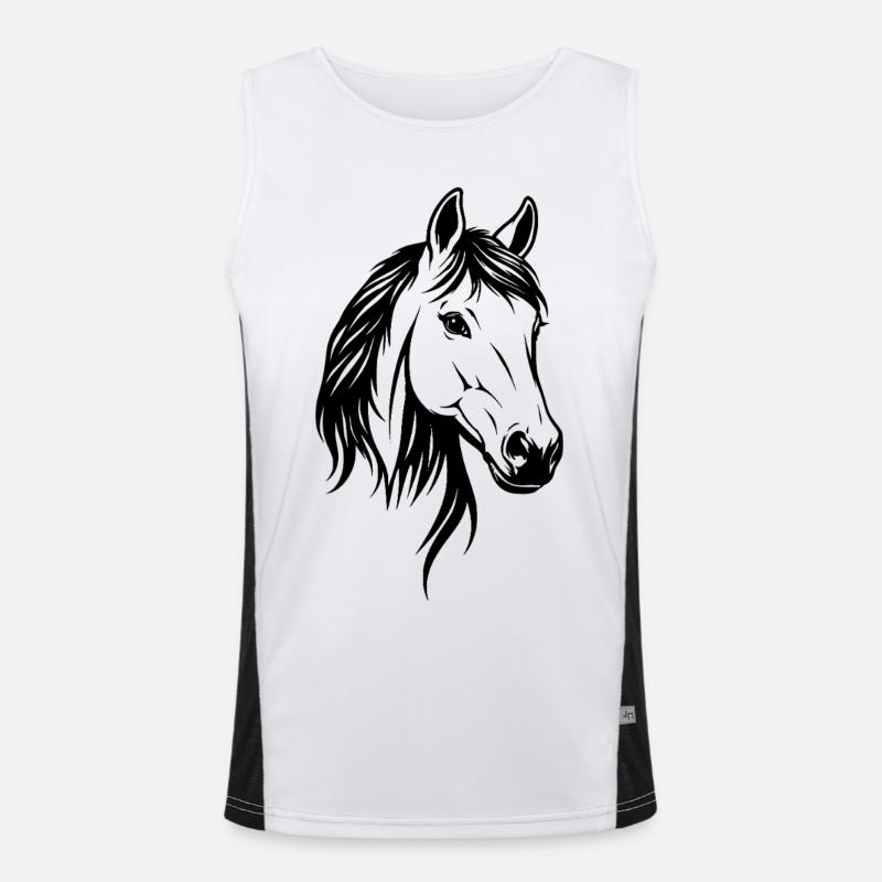Tête de cheval Débardeur respirant contrasté Homme 