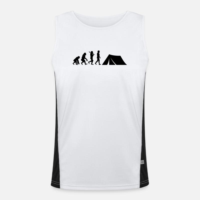 Camping Evolution Camping - Men's Functional Contrast Tank Top  - white/black