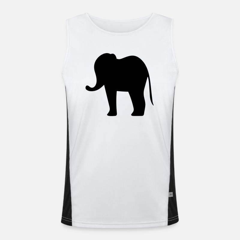 Elefant Funktionelles Kontrast-Tank Top für Männer 