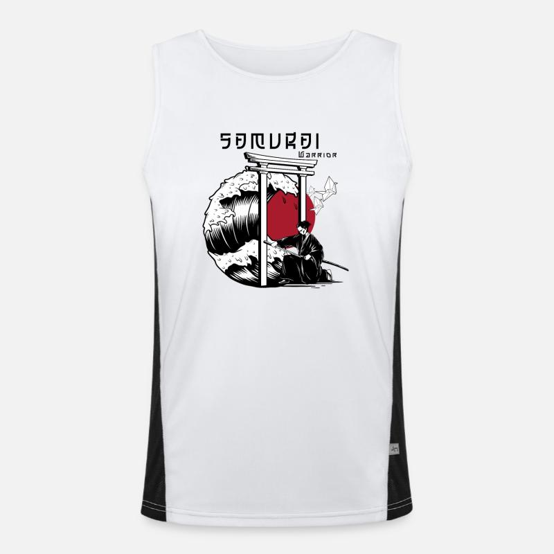 Samurai Vs Wave Men's Functional Contrast Tank Top 