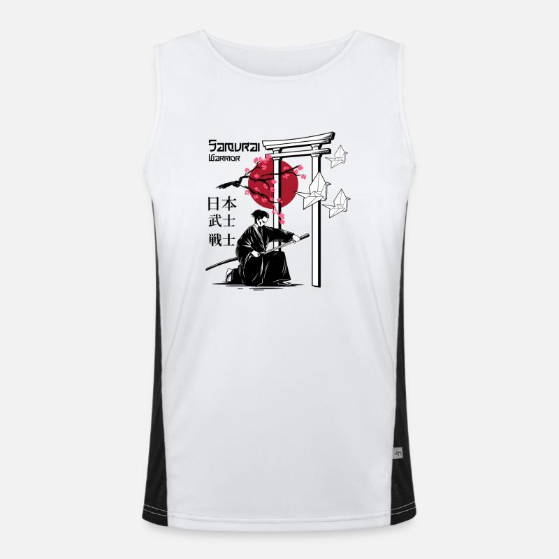 Samurai-Krieger Funktionelles Kontrast-Tank Top für Männer 