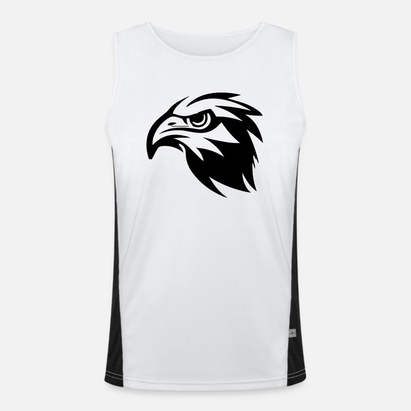Eagle - Men's Functional Contrast Tank Top  - white/black