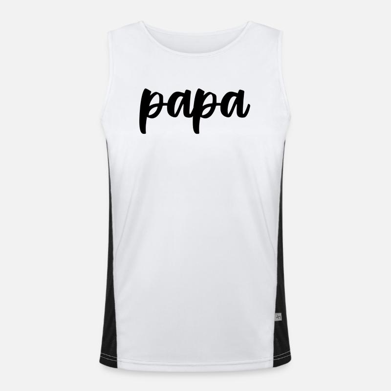 dad - Men's Functional Contrast Tank Top  - white/black