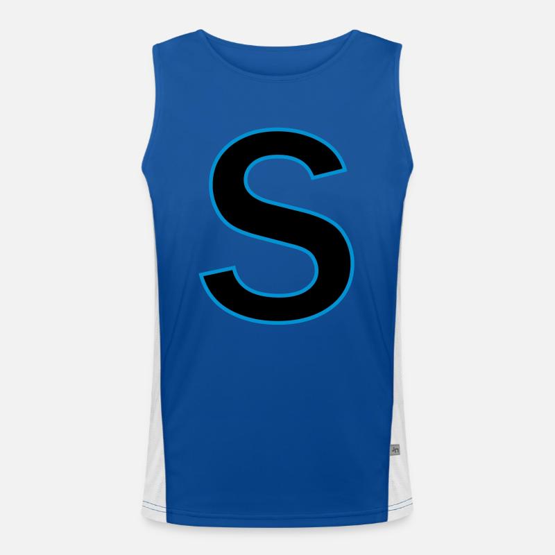 letter s vector Men's Functional Contrast Tank Top 