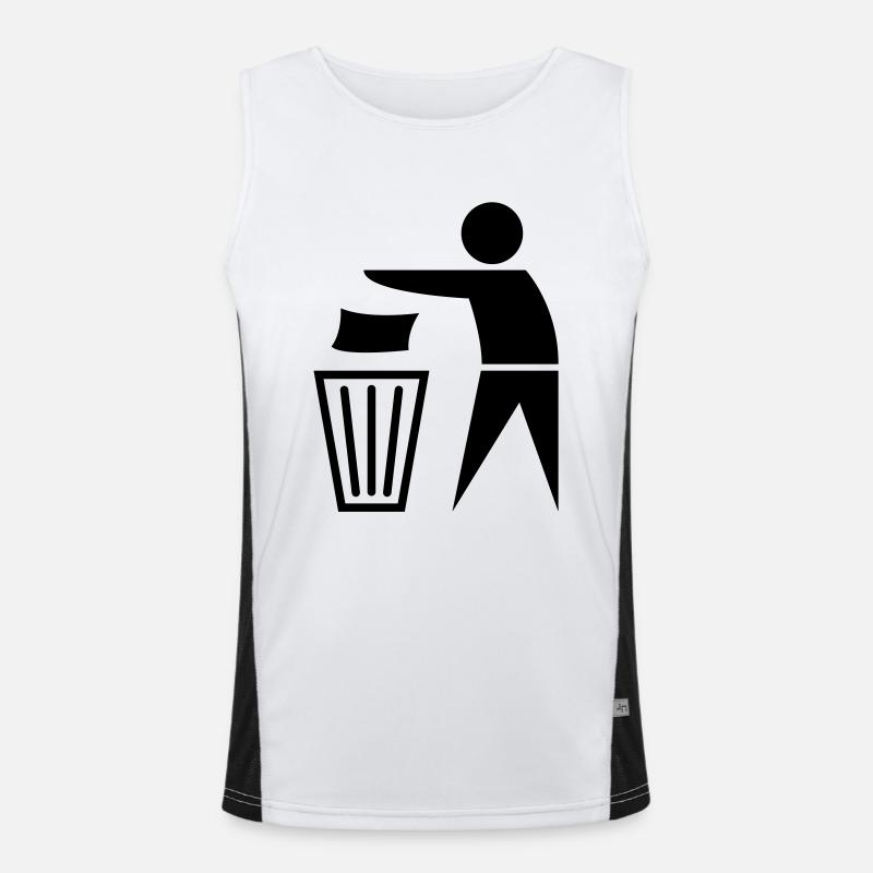 garbage_can Funktionelles Kontrast-Tank Top für Männer 