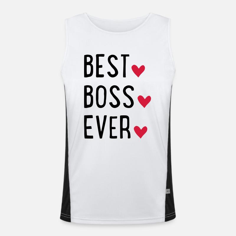 BOSS - Men's Functional Contrast Tank Top  - white/black