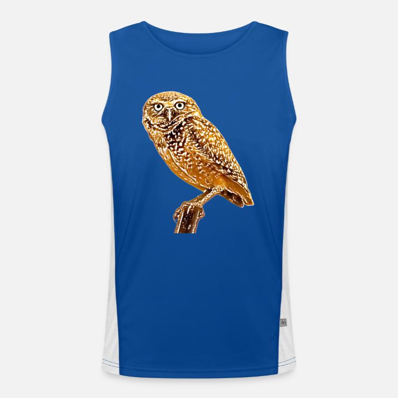 Die Eule die Eule Funktionelles Kontrast-Tank Top für Männer 