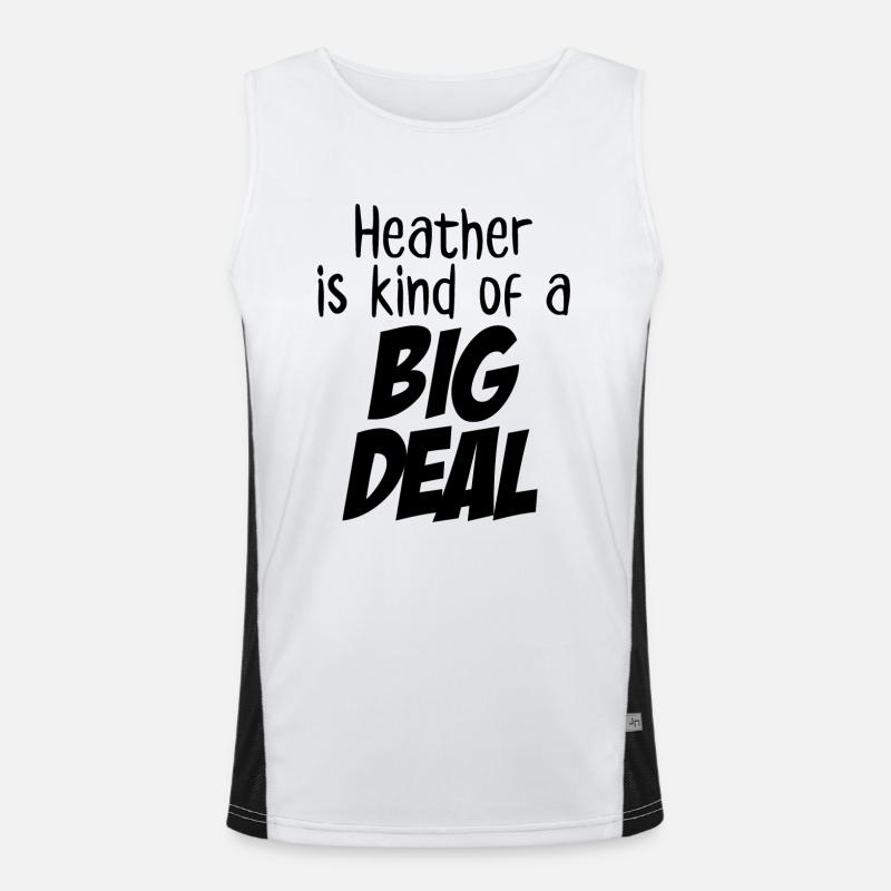 Heather ist eine große Sache Funktionelles Kontrast-Tank Top für Männer 