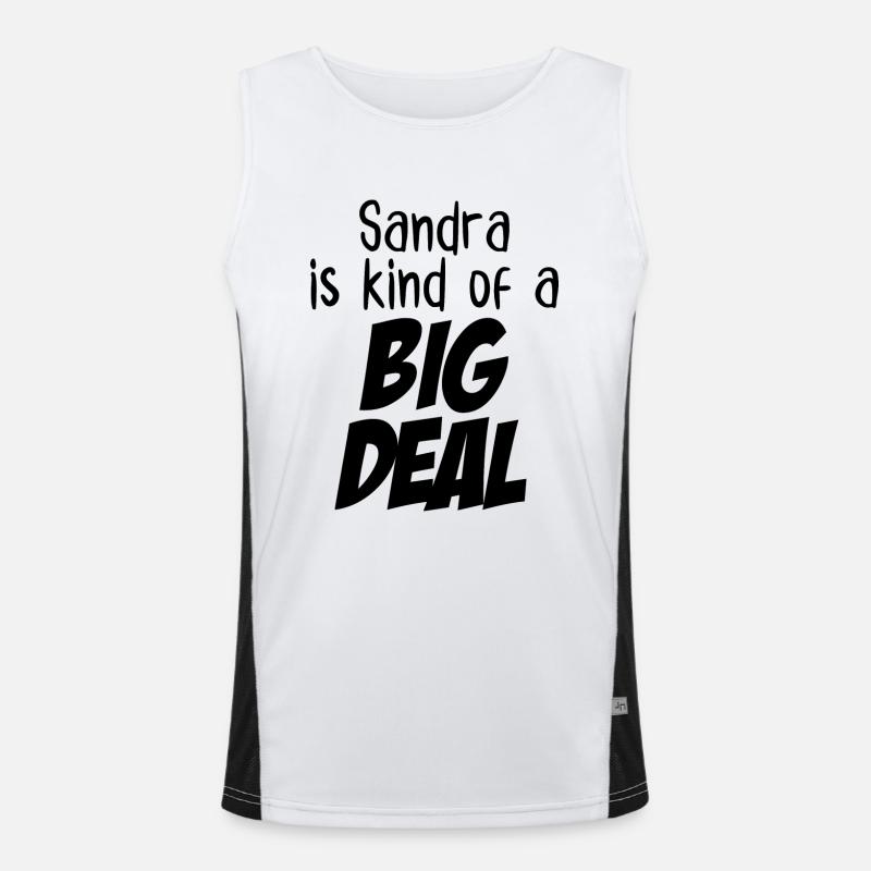 Sandra ist eine große Sache Funktionelles Kontrast-Tank Top für Männer 