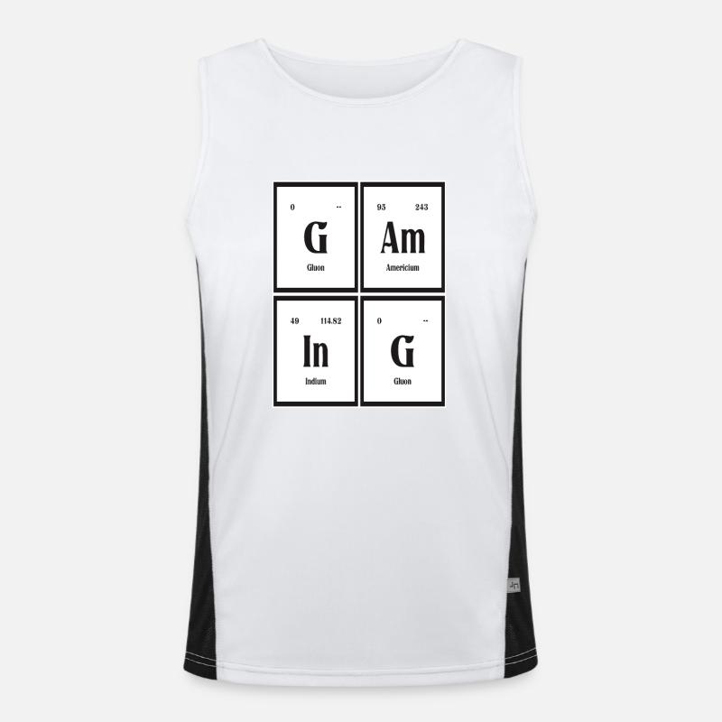 Gaming | Periodic Table of Elements Men's Functional Contrast Tank Top 