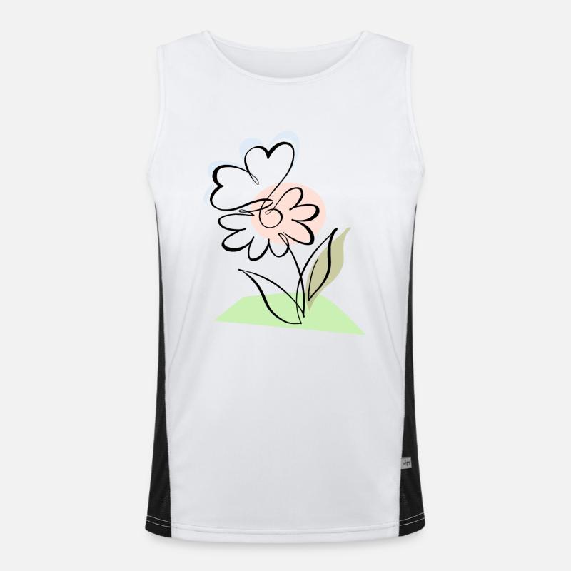 Floraison avec papillon Débardeur respirant contrasté Homme 