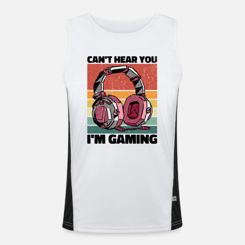 Je ne peux pas vous entendre dans le jeu - Cool Gaming Design Débardeur respirant contrasté Homme 
