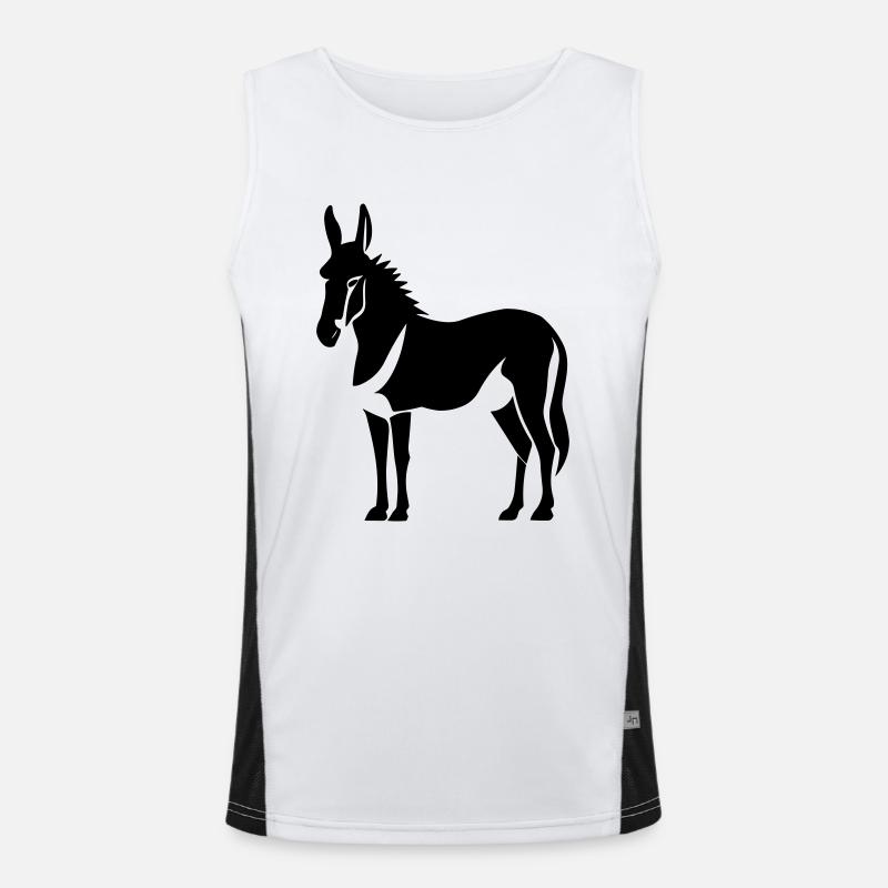 Esel Funktionelles Kontrast-Tank Top für Männer 
