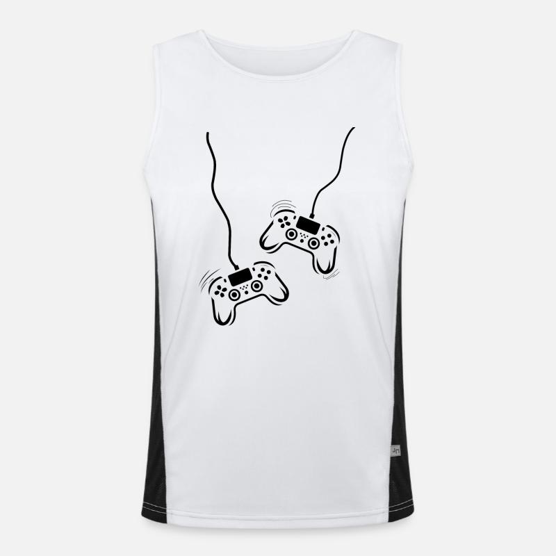 Game Console Controller Men's Functional Contrast Tank Top 