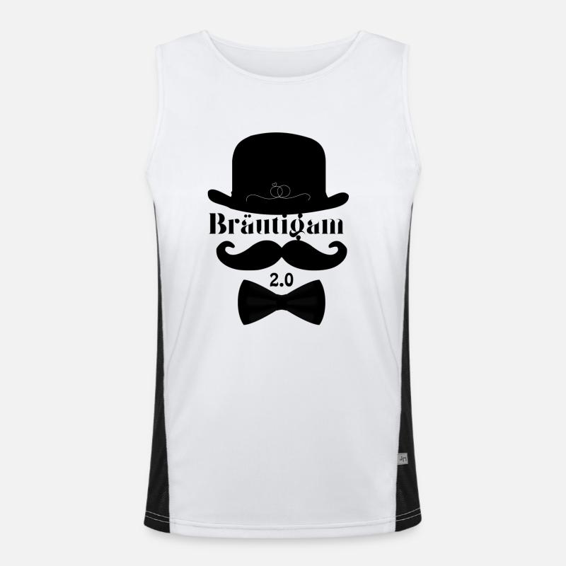 Bräutigam 2.0 Funktionelles Kontrast-Tank Top für Männer 