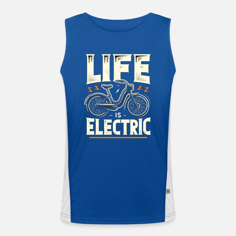 Das Leben ist elektrisch Funktionelles Kontrast-Tank Top für Männer 