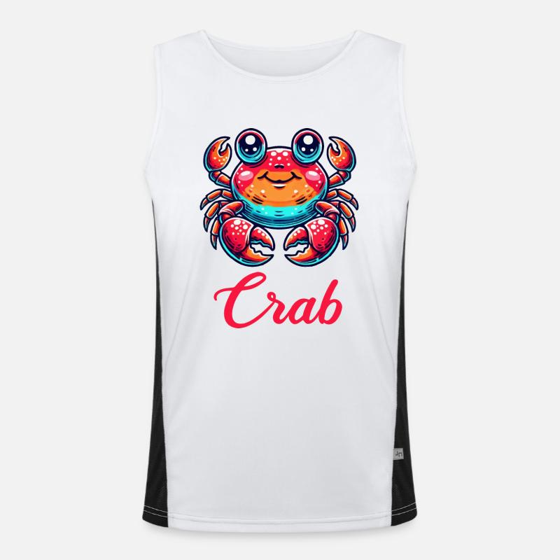 Krabbe Comic Funktionelles Kontrast-Tank Top für Männer 