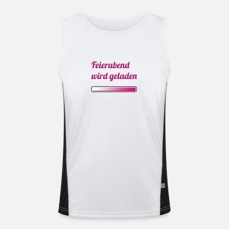 Feierabend wird geladen Funktionelles Kontrast-Tank Top für Männer 