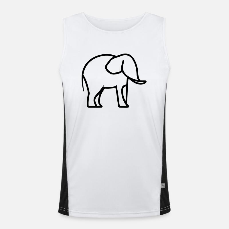 Elefant Funktionelles Kontrast-Tank Top für Männer 