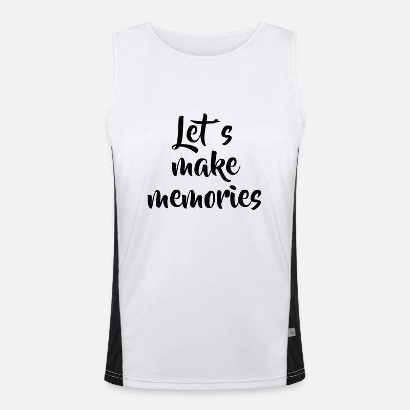 Let s make memories - schwarz Funktionelles Kontrast-Tank Top für Männer 