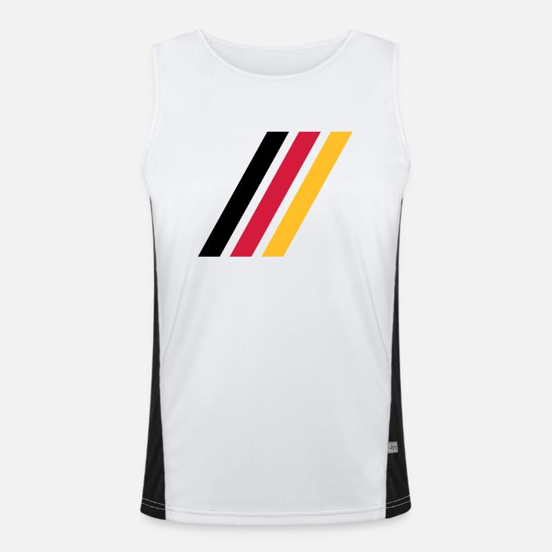 german stripe flag Funktionelles Kontrast-Tank Top für Männer 