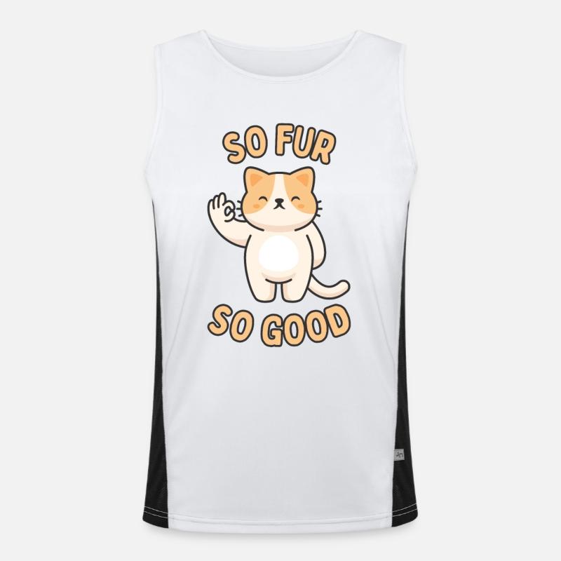 So Pelz, so gut Funktionelles Kontrast-Tank Top für Männer 