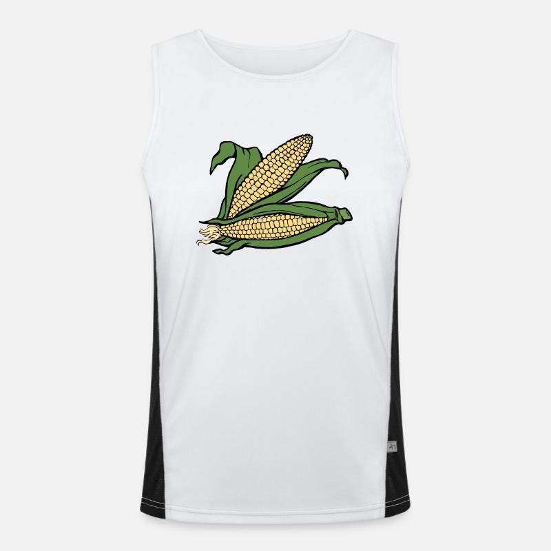 mais corn maize getreide veggie gemuese vegetables Funktionelles Kontrast-Tank Top für Männer 
