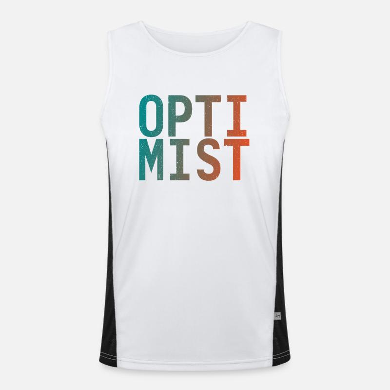 Ich bin Optimist! Funktionelles Kontrast-Tank Top für Männer 