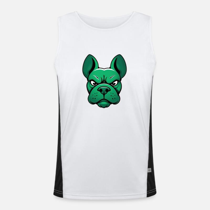 Cartoon Comic Cool Mascot Dog Men's Functional Contrast Tank Top 