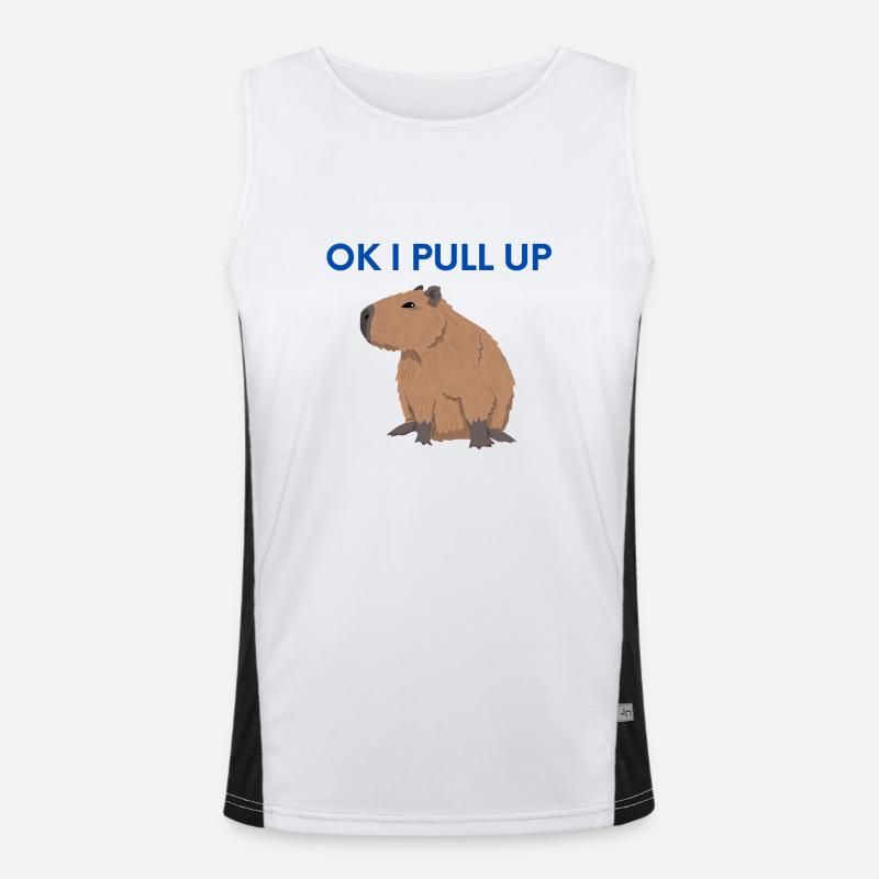 ok i pull up Men's Functional Contrast Tank Top 