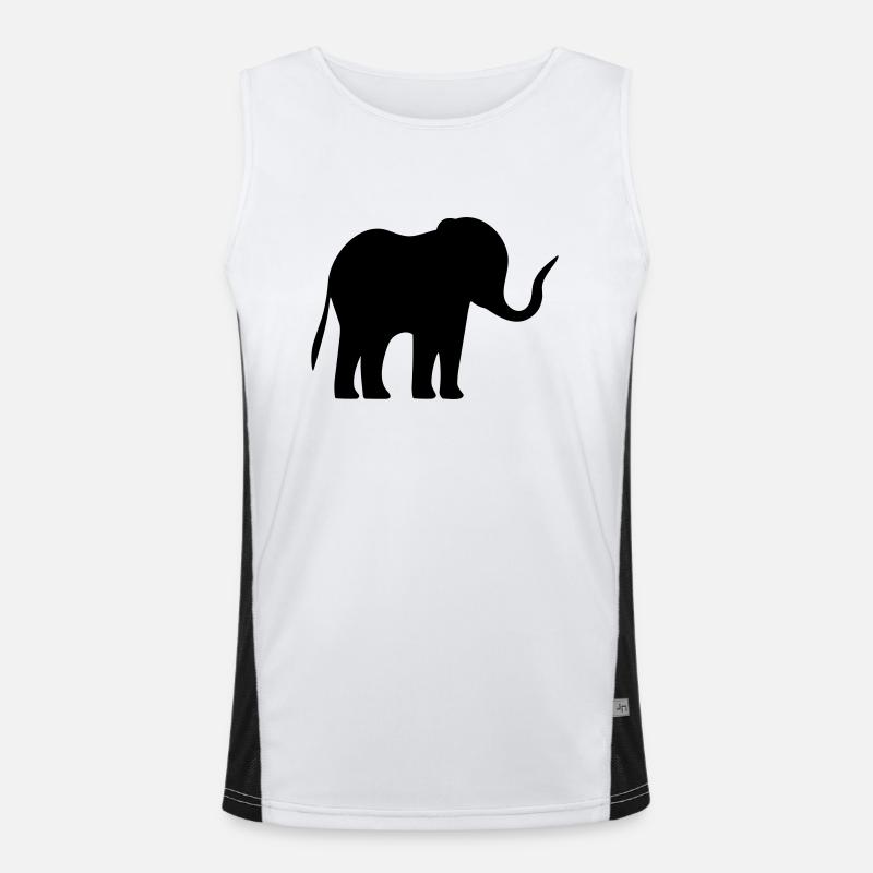 Elefant Funktionelles Kontrast-Tank Top für Männer 