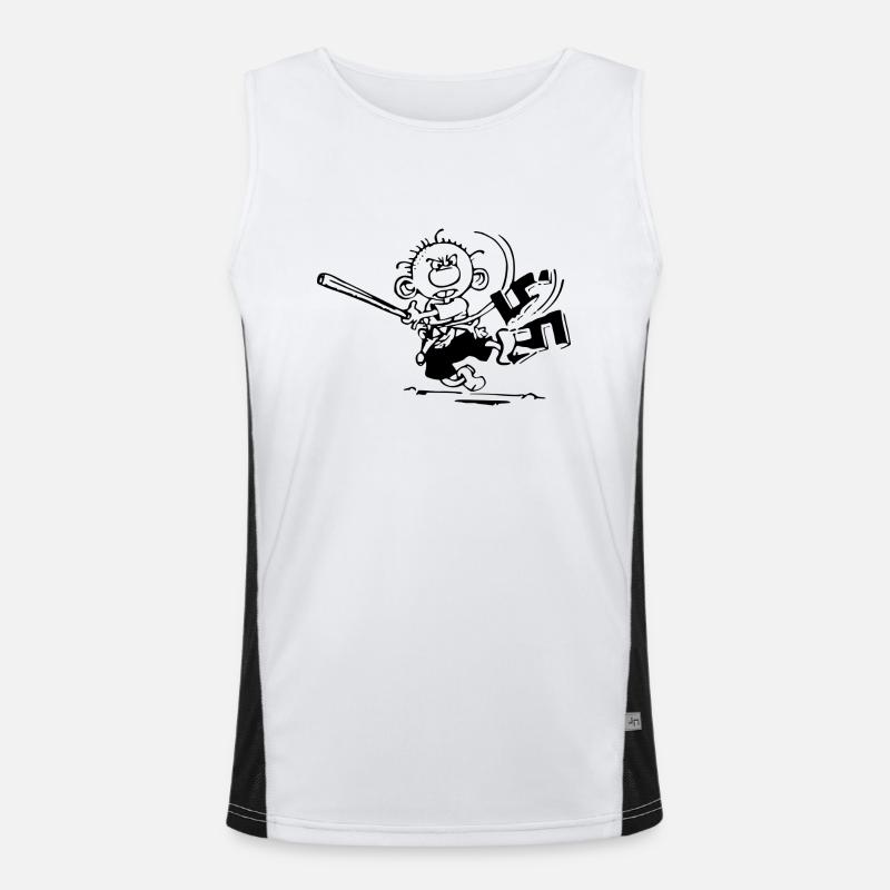 against Nazis Men's Functional Contrast Tank Top 