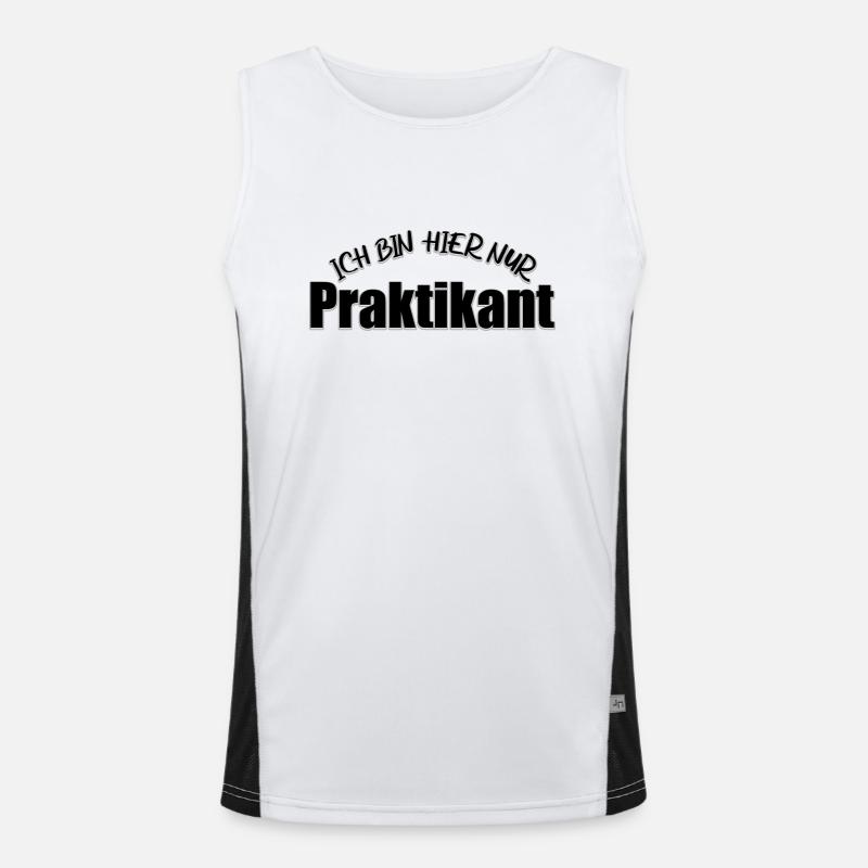 Ich bin hier nur Praktikant Funktionelles Kontrast-Tank Top für Männer 
