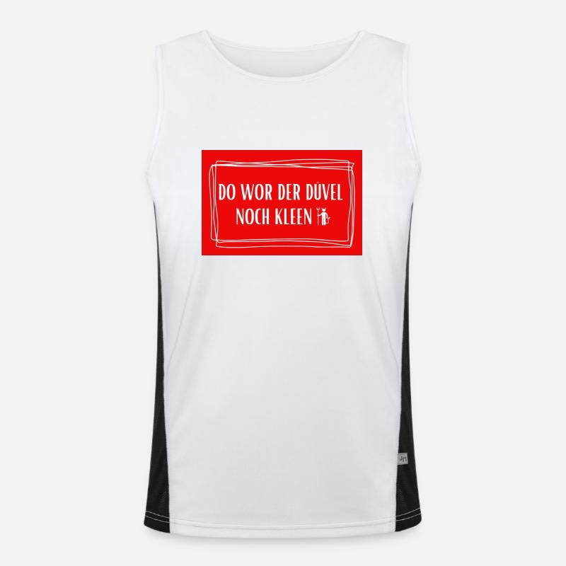 Do wor der Düvel noch kleen - Köln Kölsch Kölle Funktionelles Kontrast-Tank Top für Männer 