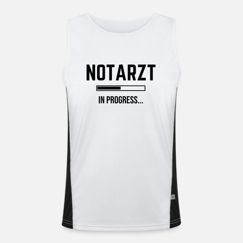 Notarzt In Progress Funktionelles Kontrast-Tank Top für Männer 