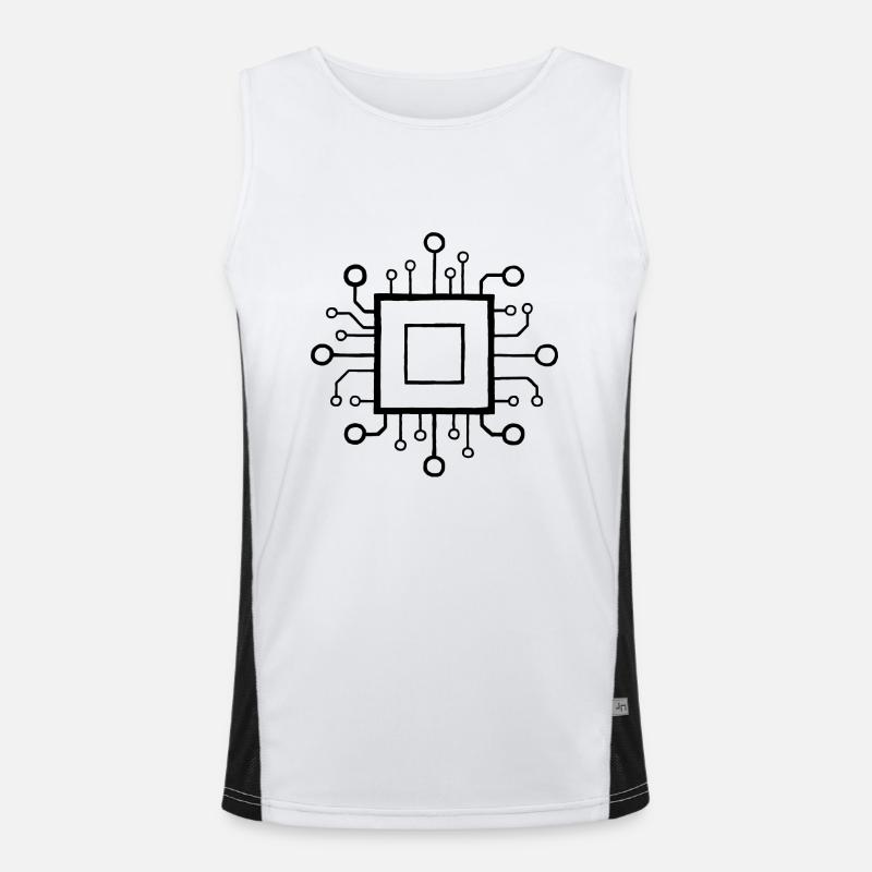 CircuitDot Funktionelles Kontrast-Tank Top für Männer 