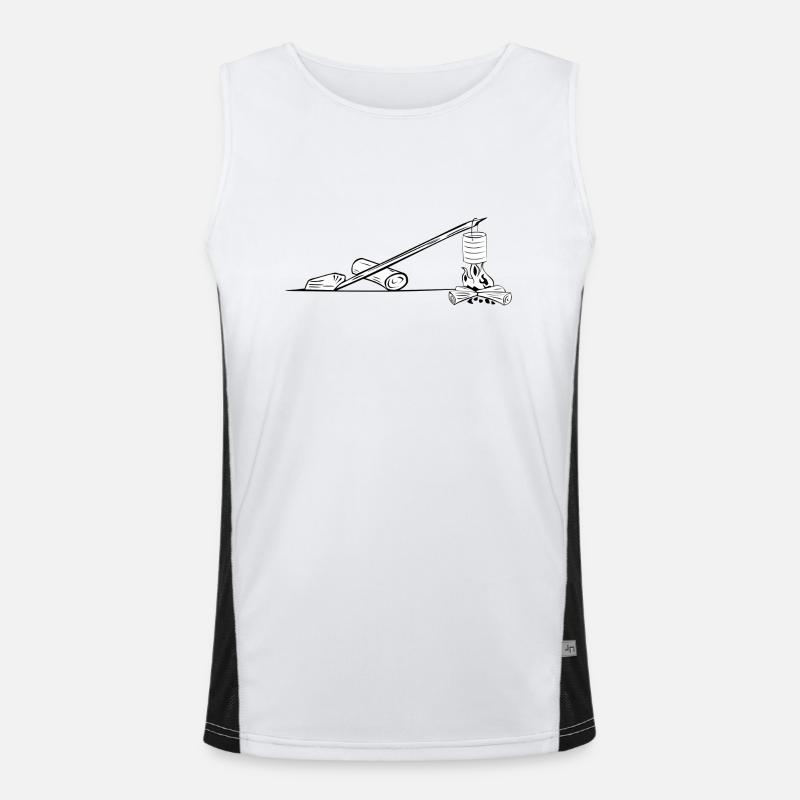 camping camper pathfinder tent teepee kochen80 Men's Functional Contrast Tank Top 