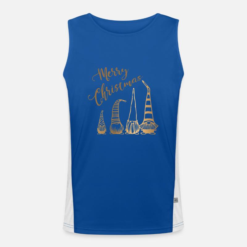 FELIZ NAVIDAD Funktionelles Kontrast-Tank Top für Männer 