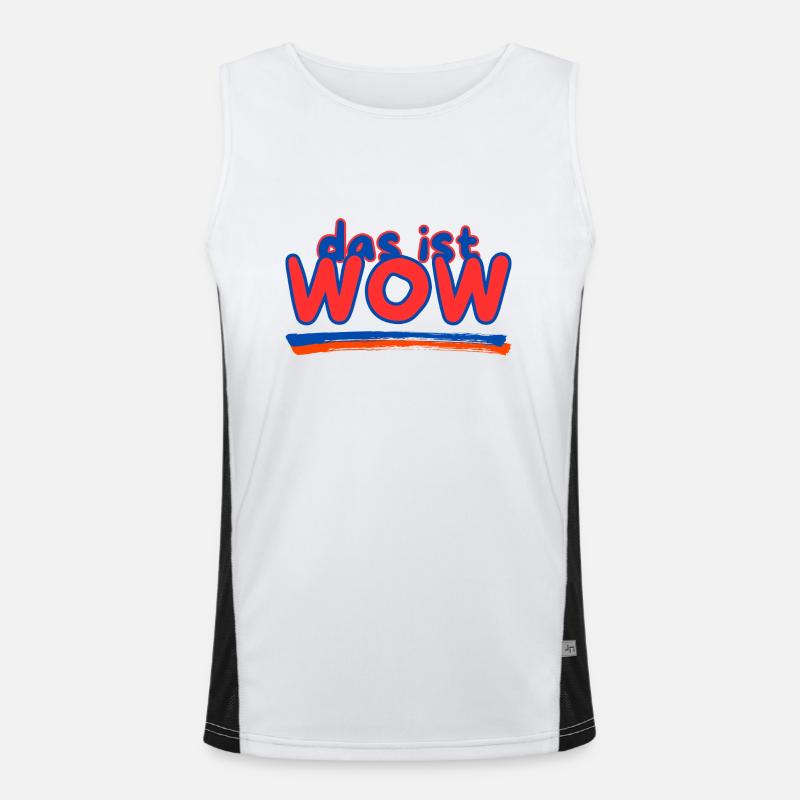 that's WOW Men's Functional Contrast Tank Top 