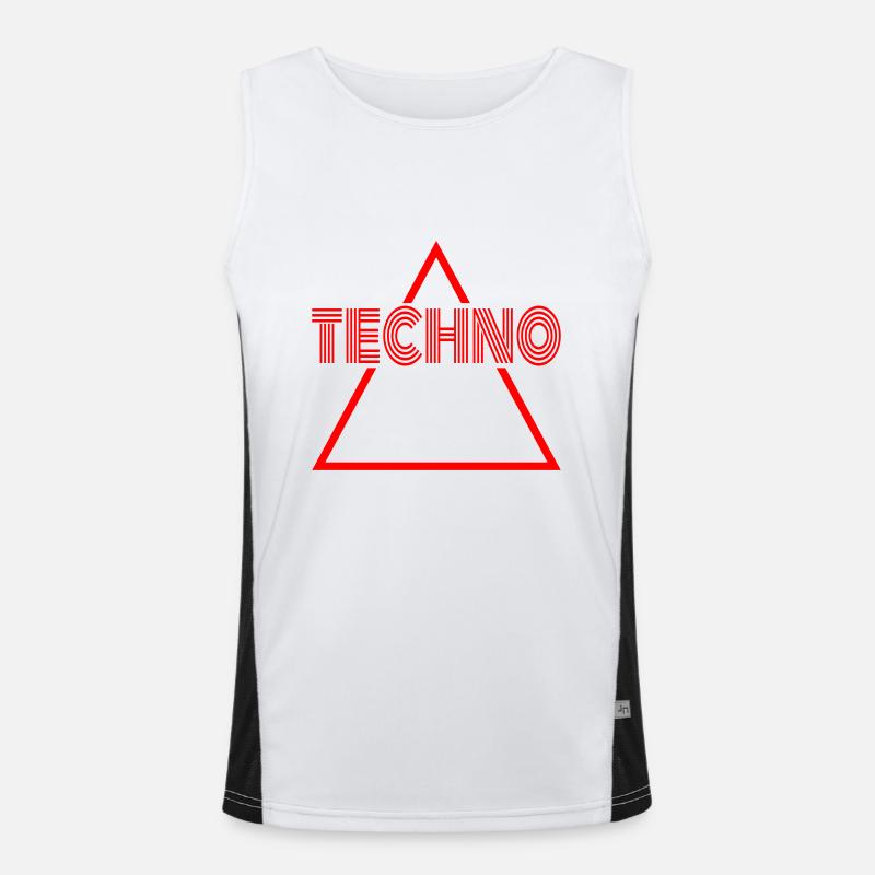 | de musique techno Couleur modifiable Débardeur respirant contrasté Homme 