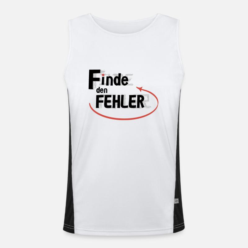 Finde den Fehler Funktionelles Kontrast-Tank Top für Männer 