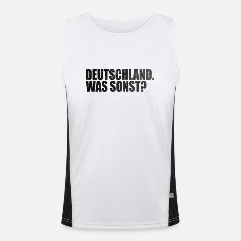 Deutschland. Was sonst? Funktionelles Kontrast-Tank Top für Männer 