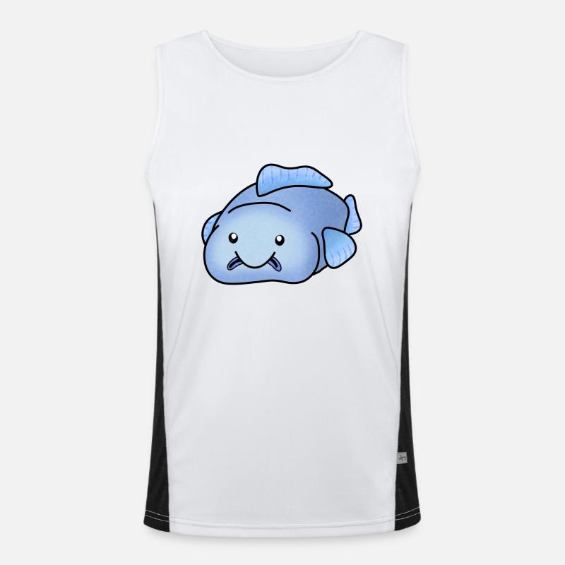 Blobfish bleu Débardeur respirant contrasté Homme 