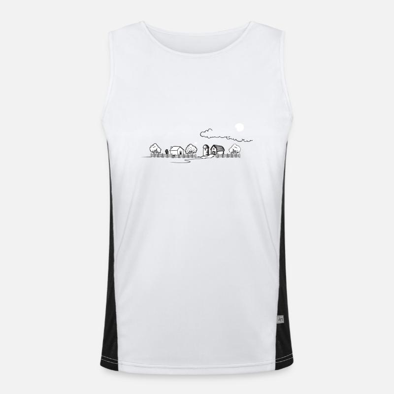 Bauernhof Funktionelles Kontrast-Tank Top für Männer 