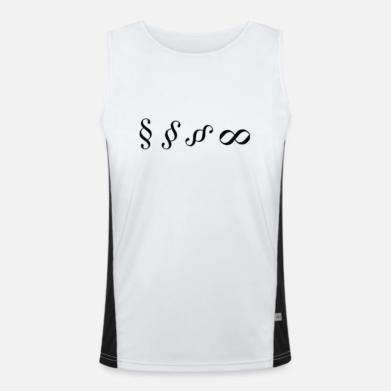 Design paragraph falls into the infinity sign Men's Functional Contrast Tank Top 