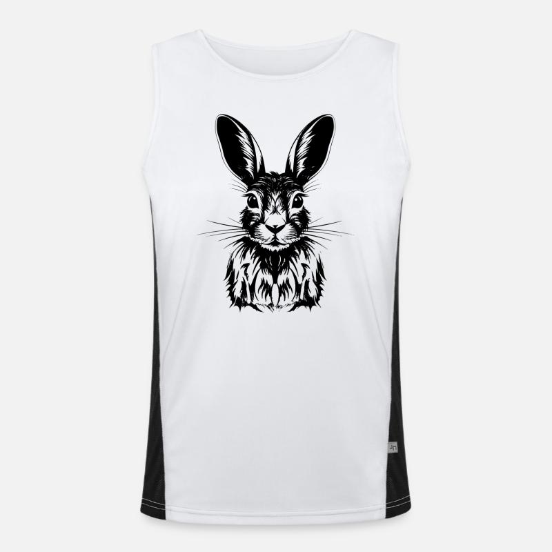 Hase Funktionelles Kontrast-Tank Top für Männer 