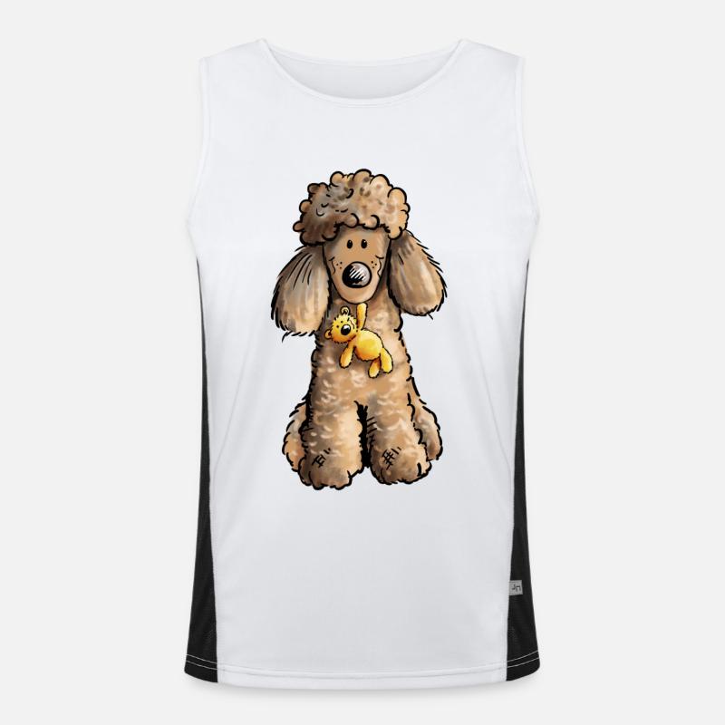 Pudel mit Teddy Funktionelles Kontrast-Tank Top für Männer 
