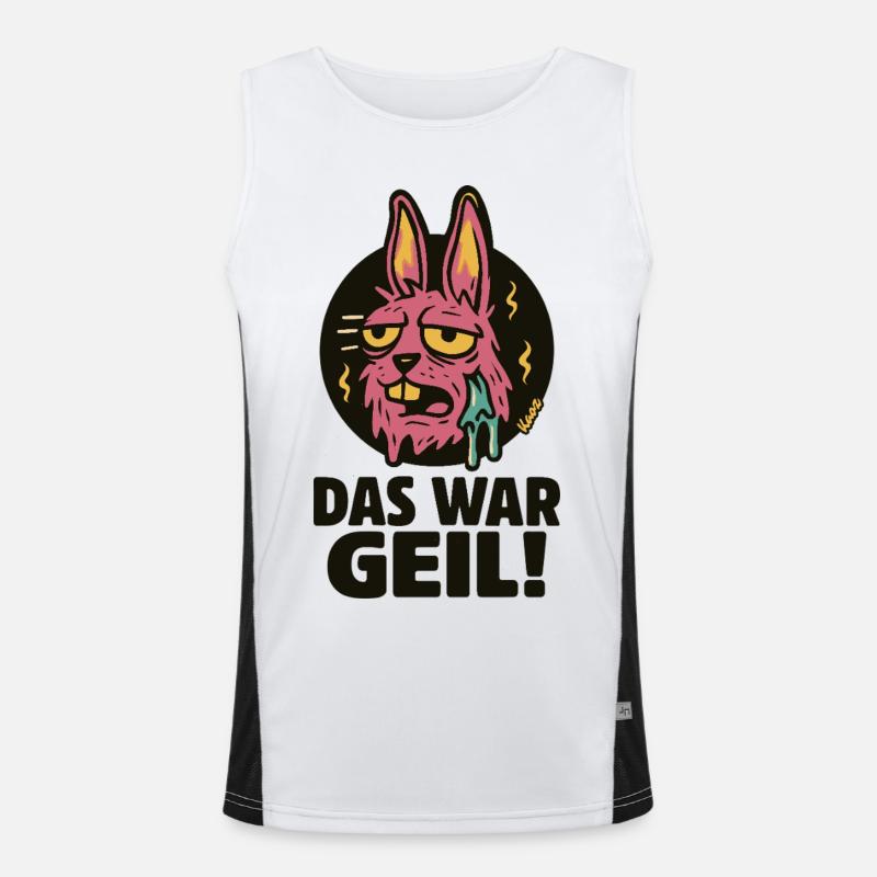 Pinker Hase Graffiti: Das War Geil Funktionelles Kontrast-Tank Top für Männer 