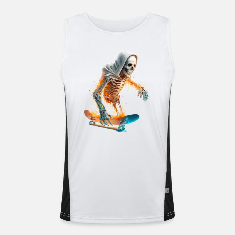 Skateboarder Skeleton Débardeur respirant contrasté Homme 