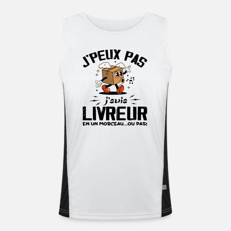 I can't I'm a delivery guy Men's Functional Contrast Tank Top 